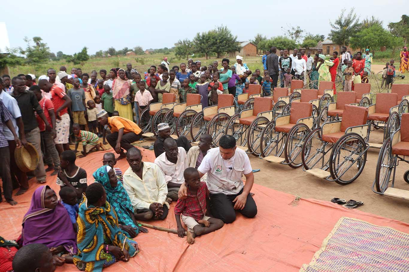 European Yetim Eli distributes 23 wheelchairs to disabled people in Uganda
